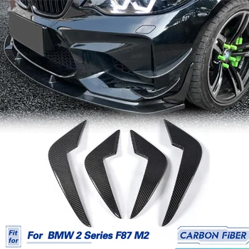 Накладки На Передний Бампер Автомобиля Из Углеродного волокна Для BMW 2 Серии F87 M2 Coupe 2-Дверные 2016 2017 Противотуманные Фары Вентиляционное Отверстие Боковые Разветвители Планки