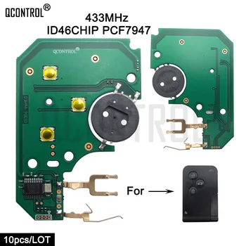 QCONTROL Автомобильный Пульт Дистанционного Управления Smart Key Circuit Электронная Плата для Renault Megane Scenic PCF7947 Чип 433 МГц Контроль Сигнализации Дверной Замок