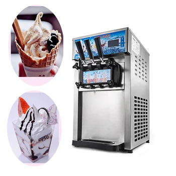 Горячая продажа Коммерческой машины для мягкого мороженого 18Л Машина для мягкой подачи мороженого 3 Вкусовых автомата для продажи мороженого