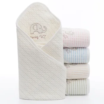 Детское одеяло Для новорожденных, Муслиновый хлопковый дышащий конверт Bebe, Пеленание Для Новорожденного, спальный мешок с капюшоном, Одеяла Parisarc