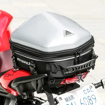Сумка для хвоста мотоцикла, Многофункциональная сумка для заднего сиденья мотоцикла, Рюкзак для мотоциклиста Большой емкости, Водонепроницаемая сумка для мото-шлема