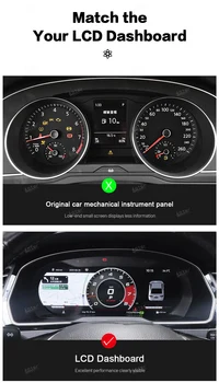 Автомобильный Цифровой кластер Для Volkswagen VW Polo 2010 + Виртуальная приборная панель кабины Головного устройства, Развлекательный прибор, экран измерителя скорости