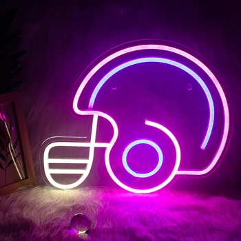 Wanxing LED Неоновая вывеска, Акриловый неоновый светильник в форме регби, Настенные ночные светильники, декор для дома, Спальни, USB Питание с переключателем