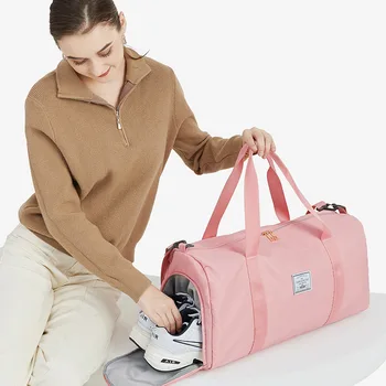2 шт./компл. Женская спортивная сумка для хранения фитнеса, влажная и сухая раздельная сумка для путешествий на короткие расстояния, легкая водонепроницаемая сумка для йоги