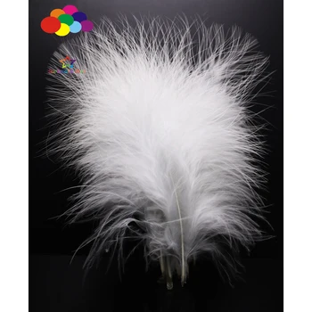 500шт 100% натуральный мягкий пух индейки из перьев, окрашенный в белый цвет 15-20 см/6-8 дюймов для костюма 