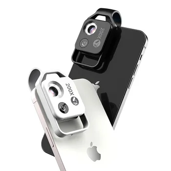 Apexel Новый объектив микроскопа для мобильного телефона для детей, 200-кратная лабораторная цифровая камера iPhone Android смартфон макросъемка