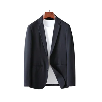 Мужской пиджак M-small для костюма, свадебное вечернее платье, модный дизайн, черный повседневный свободный костюм