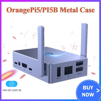 Оранжевый Pi 5/Pi 5B Корпус из алюминиевого сплава Металлический защитный чехол для Orange Pi 5B/5