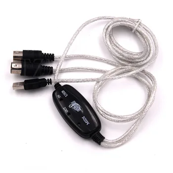 Высококачественный USB-MIDI-кабель для подключения клавиатуры к ПК, конвертер ПК в музыкальную клавиатуру, кабель для подключения USB-интерфейса IN-OUT MIDI