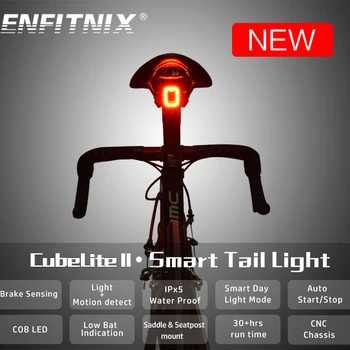 ENFITNIX Cubelite2 Велосипедный Фонарь Задний Фонарь Велосипеда Умный Задний фонарь с Датчиком Торможения Водонепроницаемый светодиодный фонарь Седло Подседельный Штырь mtb