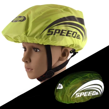 Велосипедный шлем Водонепроницаемый чехол Со Светоотражающей полосой Велоспорт MTB Дорожный Велосипедный шлем Дождевик Защитный чехол из ткани Оксфорд
