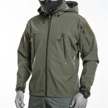 Наружная тактическая водонепроницаемая куртка с твердой оболочкой для мужчин, Американская Ветрозащитная Верхняя одежда, Ветровка для Кемпинга, альпинизма