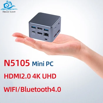 Мини-ПК Intel Celeron N5105 8 ГБ LPDDR4 128 ГБ SSD NVMe Двухдиапазонный WiFi Bluetooth 4,0 2,5GbE LAN 4K UHD Windows 11