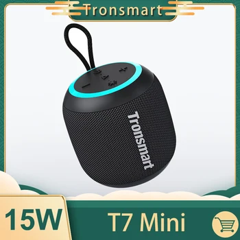 Tronsmart T7 Mini 15 Вт TWS Bluetooth Динамик, Сбалансированный бас, Водонепроницаемый IPX7, Поддержка светодиодных режимов, Голосовой Помощник, Портативный динамик