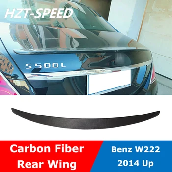 W222 AMG Стиль, карбоновое волокно, Материал FRP, спойлер заднего крыла багажника для BENZ S300 S320 S400, модификация 2014 года