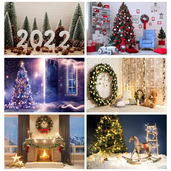 Рождественский фон для фотосъемки, Рождественская елка, Блестящий Интерьер, Семейная съемка, вечеринка, Фотофон для Фотостудии