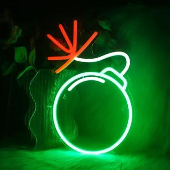 Неоновый свет Изготовленная на Заказ Бомба ПРИВЕЛА Вечеринку в Прозрачном Акриловом помещении Рекламный Бар Коммерческое Освещение Украшение Свадебного бара