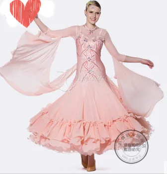 элегантный настроить розовый фокстрот бальный вальс танго сальса конкурс бальных танцев платье для леди девушки женщины
