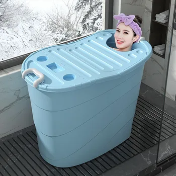 Гидромассажная ванна на открытом воздухе, гибкий массаж, винтажная японская ванна, теплая нескользящая складная Спа, сменные аксессуары для ванны