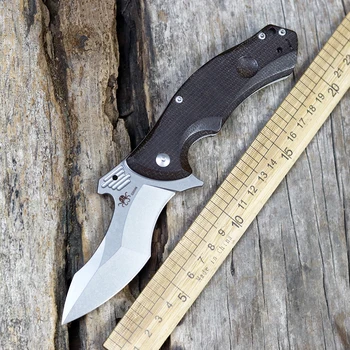 Складной нож ведьмы S35VN Лезвие Высококачественная льняная ручка Карманный EDC инструмент для кемпинга Острый фруктовый нож