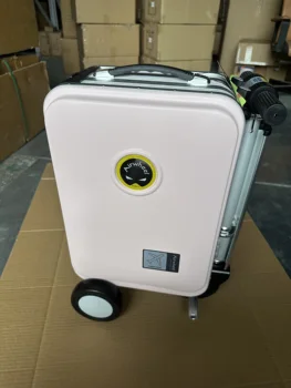 Розовый Умный дорожный чемодан Airwheel, чехлы для багажа, Электрический Телескопический Мотороллер SE3 S