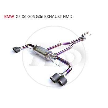 Выхлопные системы из титанового сплава HMD Подходят для автомобиля BMW X5 X6 G05 G06, Модифицированного электронным Клапаном, Аксессуары для глушителя