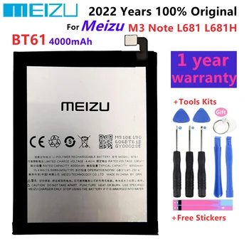Meizu 100% Оригинальный Аккумулятор 4000mAh BT61 Для Телефона Meizu M3 Note L681 L681H Новейшего производства + номер отслеживания
