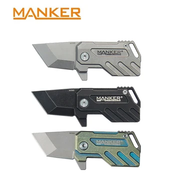 Manker Elfin Stonewash Titanium TC4 Liner Lock M390 Стальной Складной Мини-Брелок для Ключей, инструмент для Ножей (3 варианта стиля), Инструмент для самообороны