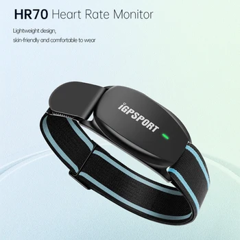iGPSPORT HR70, пульсометр на руку, повязка, уличный фитнес-датчик, Bluetooth 5,0 ANT +, для езды на велосипеде, для Wahoo Watch GPS
