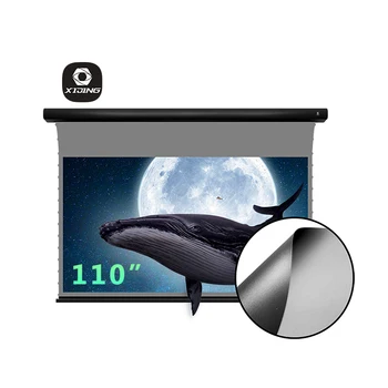 XIJING D2 110-дюймовый тонкий электрический натяжной экран ALR 3D obsidian с удлиненным рассеянным светом, отбрасывающий проекторный экран