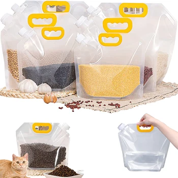 Герметичная сумка для хранения, сумка для упаковки риса, Зерна, Влагостойкая и защищенная от насекомых Прозрачная утолщенная портативная сумка для пищевых продуктов