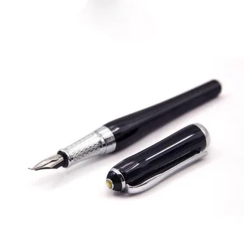 Роскошная брендовая авторучка Duke 600, Металлическая Черная Двухслойная каллиграфическая ручка, канцелярские принадлежности для офиса и школы