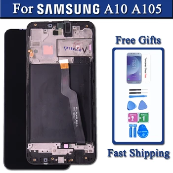 Оригинальный 6,2 Дисплей Для Samsung Galaxy A10 A105 ЖК-дисплей с Сенсорным экраном и Цифровым Преобразователем В Сборе Для Samsung A105DS A105F A105FD