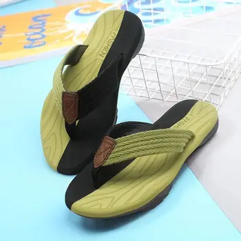 Новые летние мужские пляжные вьетнамки из ЭВА, удобные модные тапочки на толстой подошве