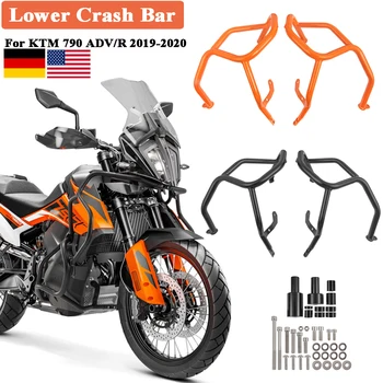 Аксессуары для мотоциклов Нижняя Защита Двигателя, Защитные Планки Рамы, Защитный Бампер для KTM 790 Adventure ADV R 2019 2020, Черный Оранжевый
