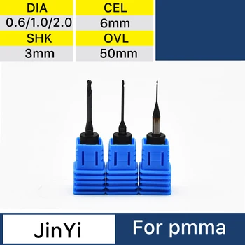 JinYi 0.6/1.0/2.0 фрезерный бур мм Pmma с ЧПУ для Стоматологической лаборатории