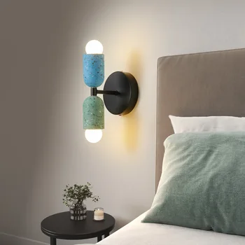 Прикроватный настенный светильник для спальни, Креативный Светильник для проживания в семье, Ретро-бар для гостиной, Цементный светильник, Декоративный Настенный светильник