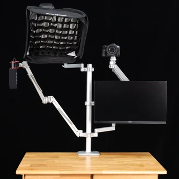 VIJIM Ulanzi FALCAM Geartree Desk Studio Setup2 Комплект для короткой видеосъемки в прямом эфире Легкий Микрофон Металлический Кронштейн С дисплеем и столом