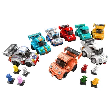 Строительные блоки SEMBO совместимы с игрушечной моделью спортивного гоночного автомобиля для школьников, подарком мальчикам на день рождения