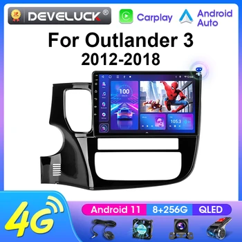 2 Din Android 11 Автомобильный Стерео Радио Мультимедийный Видеоплеер Для Mitsubishi Outlander 3 xl 2012-2018 GPS Навигация RDS 4G Carplay