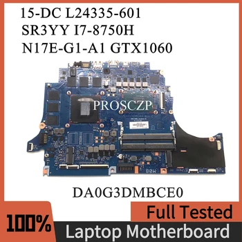 L24335-001 L24335-601 Материнская плата Для ноутбука HP OMEN 15-DC 15T-DC Материнская плата DA0G3DMBCE0 с процессором SR3YY I7-8750H GTX1060 6 ГБ Рабочая