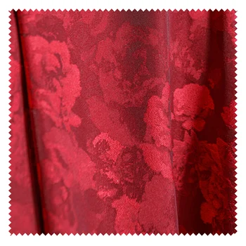 Китайская Красная Жаккардовая ткань, Шелк, Изысканная Темно-Красная Роза, Рубашка-Чонсам, Юбка, Дизайнерская ткань