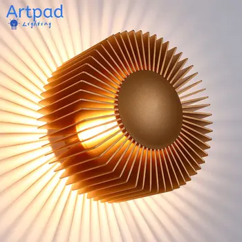 Artpad Nordic Industrial Wall Lamp Indoor Gold LED для прикроватной тумбочки в спальне, Железное украшение, Креативное настенное бра