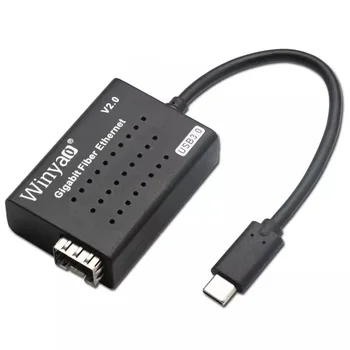Winyao USB1000F-C USB 3.0 Type-C SFP 1000 Мбит/с Гигабитная сетевая карта Ethernet по оптоволокну Type C USB1000F-LX-C USB1000F-SX-C