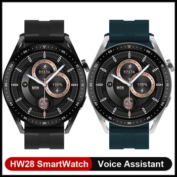 Orunjo HW28 Умные Часы NFC Смарт-Часы Мужские 1,39 Дюймов HD Экран Голосовой Помощник Bluetooth Калорийность Вызова pk Huawei GTR 3 GTS 2