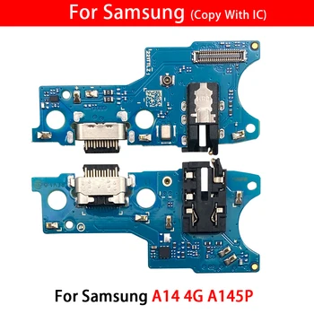 10 ШТ. Для Samsung A14 4G A145P USB порт для зарядки Модуль платы Разъем зарядного устройства Гибкий кабель док-станции Запасные части
