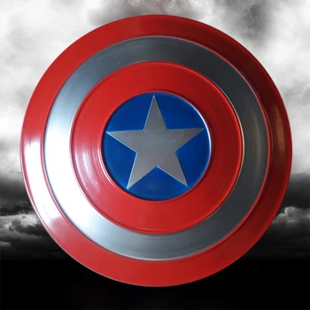 Костюм Мстителей Marvel, Капитан Америка, Металлический щит, подвесная игрушка, аксессуар для вечеринки Стива Роджерса, домашний художественный декор 1: 1