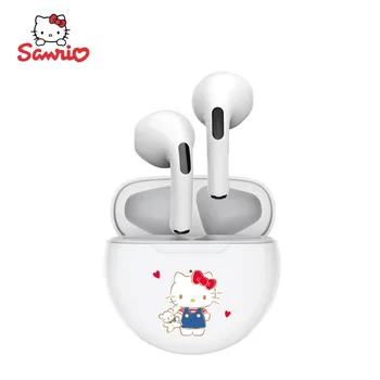 Sanrio Kawaii Аниме Мультфильм HelloKitty Настоящие беспроводные Bluetooth наушники Новые милые песни для прослушивания Hello Kitty Girl Оптом