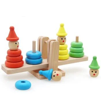Красочные деревянные кубики, игрушки, развивающие шкалы Монтессори, практика развития чувств, Радужная деревянная игрушка