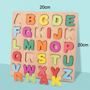 Детские игры, ромпекабезы, алфавит, цифровая головоломка, деревянные игрушки, детская доска для игры в буквы с цифрами